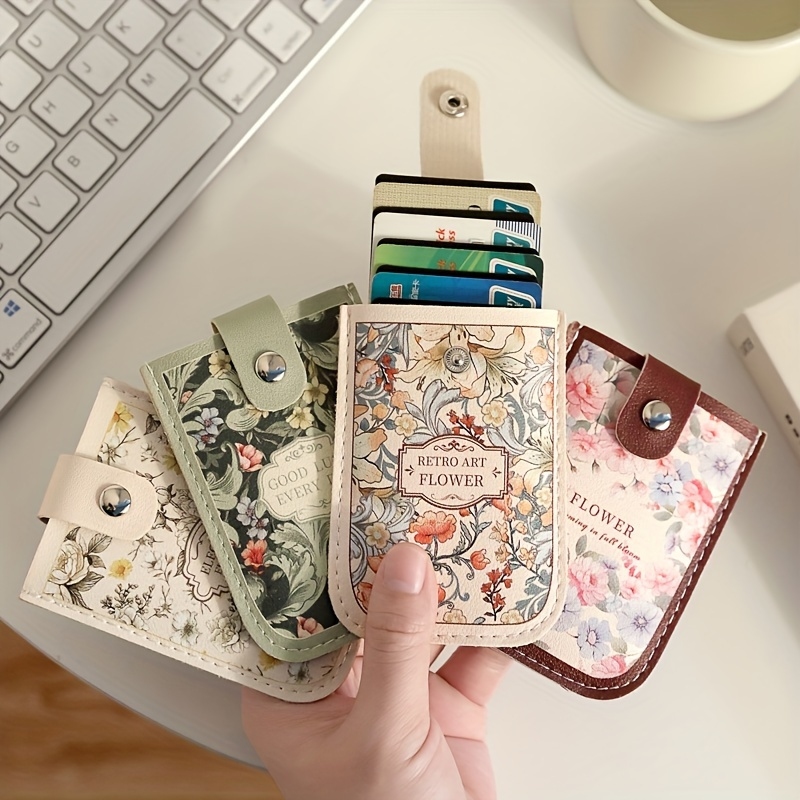 Index Card Holder - กระเป๋าใส่บัตรแบบซ่อนขนาดเล็ก แบบดึงออกได้ สำหรับใส่บัตรเครดิต บัตรธุรกิจ ป้องกัน RFID