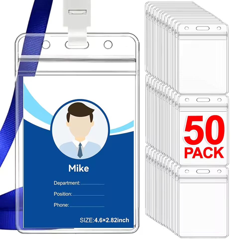 50/40/10/1PCS ซองใส่บัตรประจำต - Index Card Holder บทวิจารณ์และราคา