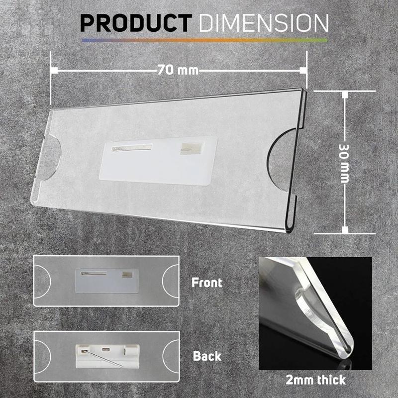 คลิปหนีบเข็มกลัดนิรภัยแบบใส ที - Index Card Holder บทวิจารณ์และราคา